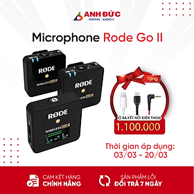 Mua Microphone Rode Wireless Go II ( 2 phát và 1 thu ) - Chính Hãng