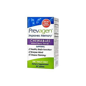 Prevagen Improves Memory - Regular Strength 10mg, 30 Chewables |Mixed Berry| with Apoaequorin & Vitamin D | Brain Supplement for Better Brain Health, Supports Healthy Brain Function and Clarity