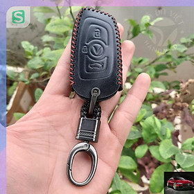 Bao da chìa khóa ô tô Vinfast LuxA, Lux SA- Da thật- Bảo hành 2 năm, khắc tên và sđt chủ xe