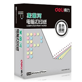 (Deli) Rhine L241-3C triple the whole does not tear the color of the computer printing paper (color order: white red 1000 pages / box)