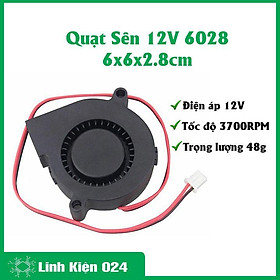 Mua Quạt Sên 12V 6028 6x6x2.8cm Công Suất Cao