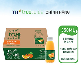 Thùng 24 chai nước cam tự nhiên TH True Juice 350ml (350ml x 24)
