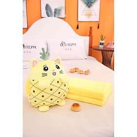 Mua Bộ chăn gối văn phòng hoa quả biểu cảm 3in1 nhiều mẫu( #Gôi_Chăn_Ủ tay)