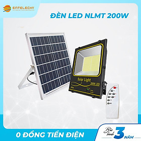 Mua Đèn Led Năng lượng mặt trời 200W Entelechy có điều khiển  chiếu sáng trong nhà  ngoài trời  chống nước  BH 3 năm