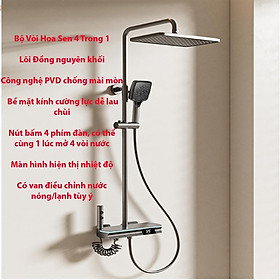 Mua Bộ Vòi Hoa Sen 4 Trong 1  Lõi Đồng   Công Nghệ PDV chống trầy  bề mặt kính cường lực
