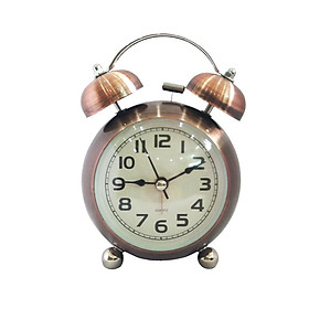 Đồng hồ để bàn HISTORY ALARM báo thức mạ đồng, thiết kế nhỏ gọn, chuông to