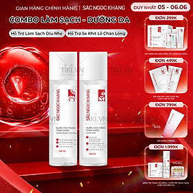 Bộ đôi làm sạch và dưỡng ẩm Sắc Ngọc Khang Nước tẩy trang 145ml + Nước hoa hồng 145ml