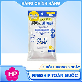 Khăn Ướt Làm Sạch Dưỡng Mịn Da White Conc Brightening Body Sheet (18 Tờ/Gói)