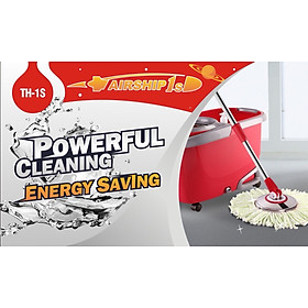 Mua Bộ thùng lau nhà 360 độ CAO CẤP 2 LỒNG GIẶT AIRSHIP1S TH-1S