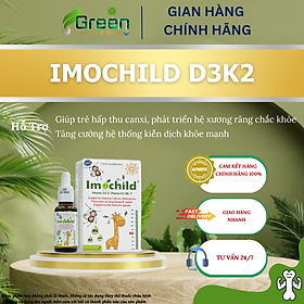 TPBVSK IMOCHILD D3K2 MK7 + DHA Tăng cường phát triển chiều cao và trí não