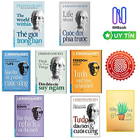 Hình ảnh Combo 7 cuốn Sách - J. Krishnamurti : Đôi Điều Cần Suy Ngẫm+Cuộc Đời Phía Trước+Giáo Dục Và Ý Nghĩa Cuộc Sống +Tự Do Vượt Trên Sự Hiểu Biết+Thế Giới Trong Bạn+Tự Do Đầu Tiên Và Cuối Cùng Và Bạn Đang Nghịch Gì Với Đời Mình-FN (Tặng Kèm Sổ Tay Xương Rồng)