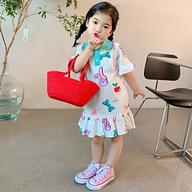 Váy bé gái 10-25kg kiểu dáng polo phong cách Hàn Quốc Baby-S, Đầm bé gái dáng váy dập ly xòe siêu xinh - SD102