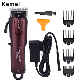 Tông đơ cắt tóc không dây chuyên nghiệp cao cấp Kemei KM-2600 có thể cắm điện trực tiếp công suất mạnh 9W