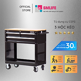 Mua Tủ Đựng Dụng Cụ 3 Ngăn Kéo Di Động  Mặt Bàn Gỗ CSPS – W44xL104xH99cm