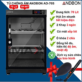 Mua TỦ CHỐNG ẨM ANDBON AD-70S  70 LÍT- HÀNG CHÍNH HÃNG