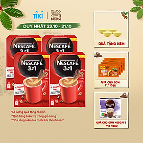 Mua 1 Tặng 1 - Bộ 4 chén sứ Nescafé Combo 4 hộp cà phê NESCAFÉ 3IN1 VỊ