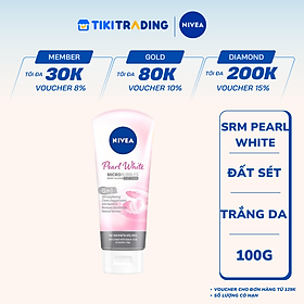 Sữa rửa mặt NIVEA Pearl White Đất Sét giúp trắng da ngọc trai (100g) - 81273