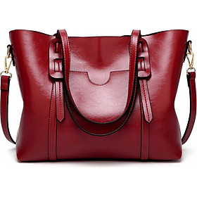 Lady'S Tote Bag High Capacity Oily Soft Leather
