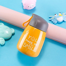 Mua Bình giữ nhiệt mini hình giọt nước cao cấp in chữ You make Me smile 250ml