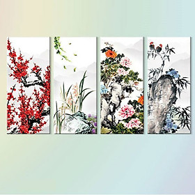 Mua Bộ 4 Tranh Treo Tường Tứ Quý - W266