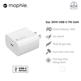 Sạc nhanh Mophie Power Delivery 30W USB-C GaN - Hàng chính hãng