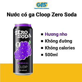 NƯỚC SODA ZERO CLOOP KHÔNG ĐƯỜNG KHÔNG CALORIES 500ML