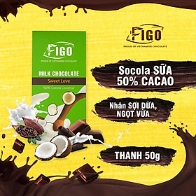 Combo Milk Chocolate Dark Chocolate đủ vị hộp 50g FIGO