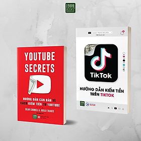 Hình ảnh sách Sách - Combo 2 cuốn Hướng dẫn kiếm tiền trên Tiktok + Hướng Dẫn Căn Bản Cách Kiếm Tiền Từ Youtube - 1980Books