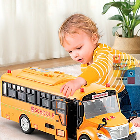 Hình ảnh Đồ Chơi Ô Tô Xe Buýt School Bus Cho Trẻ Em Mở Các Cửa, Có Đèn, Âm Thanh