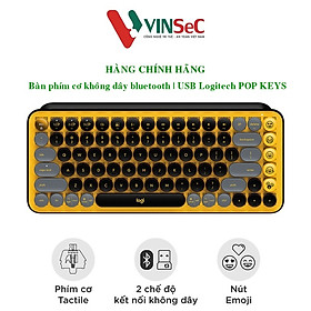 Bàn phím không dây Logitech Pop Keys-Hàng chính hãng