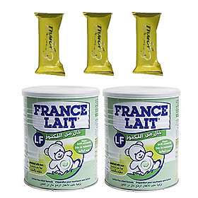 Combo 2 hộp Sữa bột France Lait LF 400g - Tăng cường sức đề kháng và hệ thống miễn dịch, hỗ trợ phát triển và bảo vệ hệ tiêu hóa cho Trẻ Tiêu Chảy từ 0 – 12 tháng tuổi - Tặng 03 bánh Quế cuộn