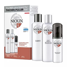 Bộ dầu gội xả du lịch Nioxin 4 Colored Hair Progressed Thinning Travel Kit cho tóc nhuộm có dấu hiệu thưa rụng Mỹ 150ml