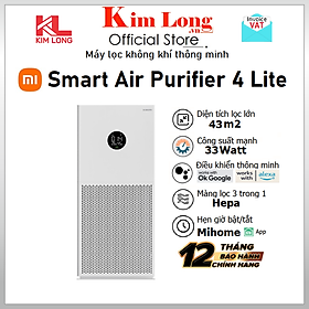Máy lọc không khí Xiaomi Smart Air Purifier 4 Lite Bản quốc tế - Hàng chính hãng