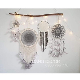 Mua set dreamcatcher 4 cái màu xám trang trí nhà cửa phong cách boho