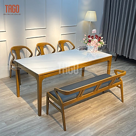 Hình ảnh Bộ Bàn Ăn Louis 1m8 3 Ghế 1 Bench