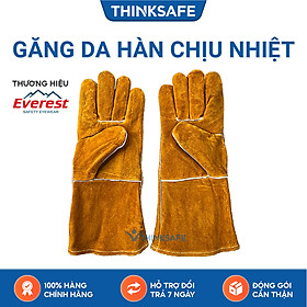 Mua Găng tay da hàn Everest EW14 bao tay chống cháy  chịu nhiệt/ tia lửa văng bắn chuyên dùng hàn que (vàng) - Labor Leather Glove EW14