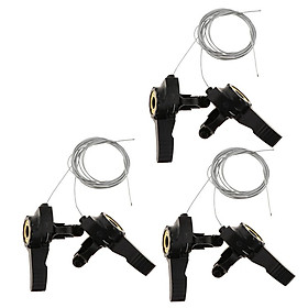 3 Pairs of Preumium & Universal Mountain Bike Thumb Shifter Set with Brake Shift Cable - 3x5 / 3x6 / 3x7 Speed or 15/18/21 Speeds