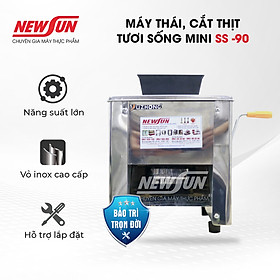 Máy Cắt, Thái Thịt Tươi Sống Mini SS-90 NEWSUN - Thái Mỏng, Đều Và Đẹp Mắt- Hàng Nhập Khẩu