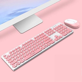 Mua Combo bàn phím tròn và chuột văn phòng không dây dễ thương