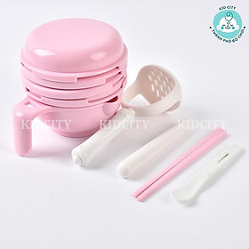 Mua Bộ Chế Biến Ăn Dặm Kiểu Nhật Lúa Mạch 10 Dụng Cụ Cho Bé