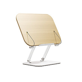 Mua Giá Đọc Sách Kiêm Giá Đỡ Laptop Chân Đế Xoay 360 Độ và Chỉnh Góc Nhìn 180 Độ Từ Hợp Kim Nhôm Và Gỗ