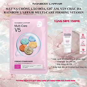 Hộp 10 mặt nạ chống lão hóa - ngừa mụn - săn chắc da Rainbow L'affair Multi-Care V5 Firming Vitamin 250ml