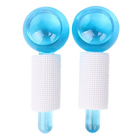 2PCS Ice Roller Globes Facial Roller Cold Skin Massagers Crystal Glass Ball for Redness Soothing Face Wrinkle Remover