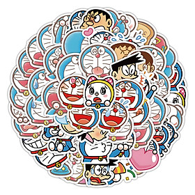 Sticker DORAEMON ICON hoạt hình trang trí mũ bảo hiểm,guitar,ukulele,điện thoại,sổ tay,laptop-mẫu S138