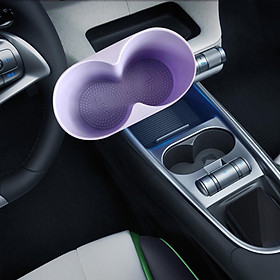 Center Console Cup Holder Insert Silicone Material Automobile Accessories for Dolphin Waterproof Leakproof Soft and Flexible Versatile