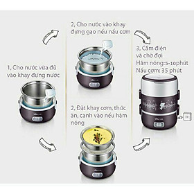 Mua Hộp cơm điện  inox 304 3 tầng cao cấp
