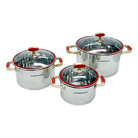 Bộ Nồi Inox 5 Đáy Sunhouse SHG2503MSC