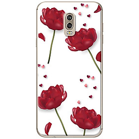 Ốp lưng dành cho Samsung Galaxy J7 Plus mẫu Hoa đỏ trắng