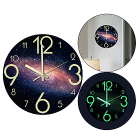 Modern Luminous Wall Clock Night Light Fluorescent  Clocks for Kitchen