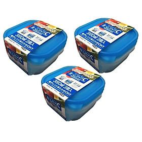 Combo 03 Bộ hộp thực phẩm Nakaya 380ml - Nội địa Nhật Bản (03 hộp/Bộ)